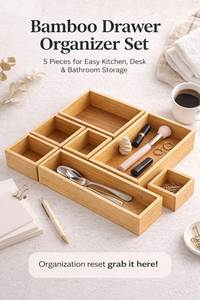 Wholesale Wooden <b>Drawer</b> Insert Organizer Tray Custom Size Storage Box for Kitchen Cabinet <b>Drawer</b> - Product Image 5