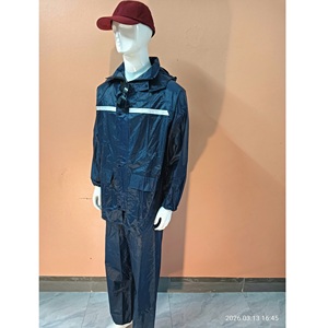 Vêtements de pluie universels en PVC et nylon pour moto/électromobile, durables, veste et pantalon 190T, imperméable pour une seule personne - Product Image 2