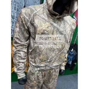 Ensemble de survêtement en coton French Terry pour l'hiver |   Hoodie court coupe ample |   Imprimé jungle |   Broderie Distressed |   Double taille - Product Image 5