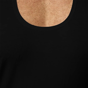 <b>Men's</b> Black Tank Top O-Neck Solid Color Breathable Knitted Casual Sportswear Gym <b>Vest</b> - Product Image 5