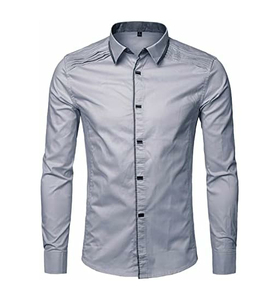 Chemise habillée pour homme sur mesure, tendance, en coton, séchage rapide, respirante, avec logo personnalisé, taille ajustable - Product Image 3