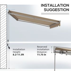 Tenda da Sole Elettrica Bianco Crema 13x10 con LED e Telecomando, Facile da Usare, Estensibile per Patio Esterno - Product Image 4