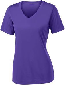 T-shirt de sport respirant pour femme, col en V, couleur unie, haute qualité, évacuation de l'humidité, idéal pour la gym et l'été - Product Image 3