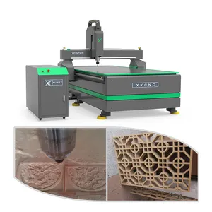 Xunke 2040 wood 6 head woodworking end ball nose working servo motor 6KW air-cooling spindle cnc wood router machine