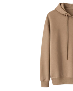 Sudadera con Capucha Color Caqui para Mujer, Felpa de Algodón, Logotipo Bordado Minimalista, Ropa Casual Urbana, Venta al Por Mayor de Fábrica OEM - Product Image 3