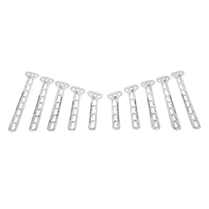 Plaque en T verrouillable 3,5 mm, inclinée obliquement, lot de 10 pièces, instrument chirurgical en acier inoxydable - Product Image 2