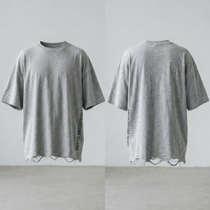 Camisetas Oversize Estampadas al por Mayor para Hombre, Estilo Streetwear, Hombro Caído, Ropa de Gimnasio - Product Image 1