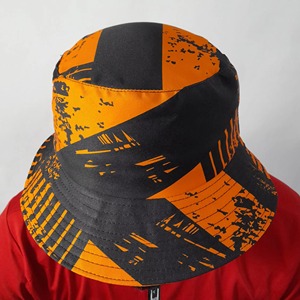 Sombrero de Pescador Unisex Transpirable con Diseño de Dibujos Animados Sublimado Personalizado OEM |   Sombrero para el sol con gráfico abstracto en negro y naranja |   Sombreros de Sialkot - Product Image 2