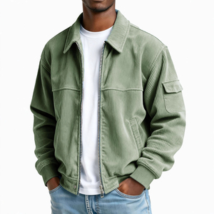 Blouson Bomber Homme Tendance Hiver en Polyester avec Broderie Frontale – Style Urbain Décontracté et Zippé – Nouvelle Collection Vente Flash Transfrontalière - Product Image 1
