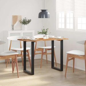 โต๊ะรับประทานอาหารไม้กระถินณรงค์สีดำธรรมชาติ - Product Image 1