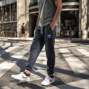 Pantalon de jogging pour homme en coton brodé, décontracté, doux, confortable, avec taille élastique, pantalon de sport - Product Image 4