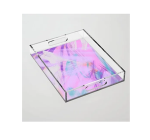 Acrylic Printed tray Rectangle Most Selling Sale Transparent Crafts For Birthday Party <b>Table</b> Decor & Pastry Serving Tray - Product Image 6
