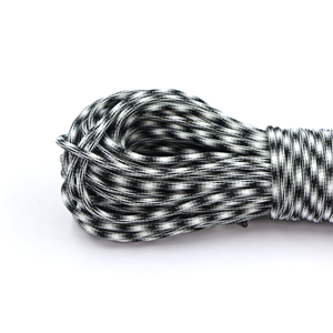 White Camo 4mm Paracord Rope 550 Type Nylon Utility <b>Cord</b> for Camping, Survival, Craft and DIY Use - Product Image 3