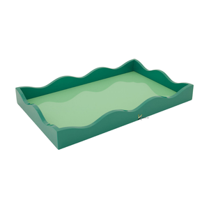 Hot Trendy Pink and Yellow Lacquer <b>Tray</b> with Wavy Edge Cute Handmade Glossy <b>Serving</b> <b>Tray</b> for Modern Home Decor - Product Image 4