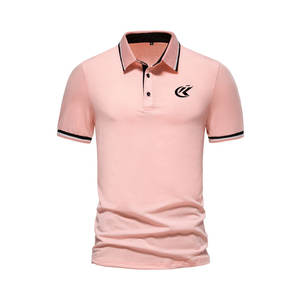 Chemise pour homme en tricot respirant avec impression de logo personnalisé, design élégant, en vente - Product Image 1