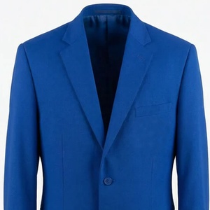 Black <b>Women</b> Tailored Blazer with Royal Blue Embroidered Crest Single Button Business Office Formal Suit <b>Jacket</b> Elegant Wear - Product Image 3