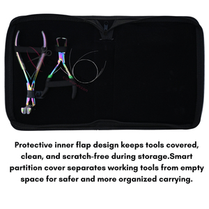 Kit d'outils tout-en-un pour extensions capillaires Rainbow avec pinces à micro-anneaux, ciseaux à doigts pour séparation et accessoires de sectionnement - Product Image 5
