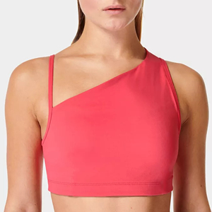 Top Corto Deportivo para Mujer, Cuello Redondo, Estampado, Sin Mangas, Ropa de Yoga, Ajuste Delgado - Product Image 1