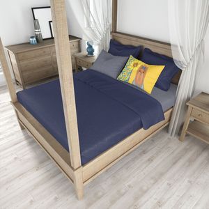 Verano girasoles azul bronceado ilustraciones decorativas funda de almohada ligera Super suave fácil cuidado abrigo completo Yorkshire Terrier estándar - Product Image 4