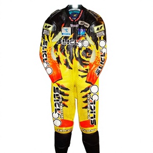 Traje de Carreras MotoCP Niall Mackenzie Ramaha de 1 Pieza en Cuero Vacuno/Canguro para Motociclistas Profesionales - Product Image 1