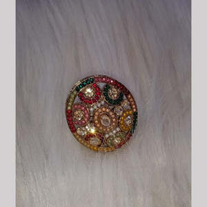 Gold Plated Austrian Crystal and Pearls Stone <b>Rings</b> | Elegant Wedding & Party Wear <b>Finger</b> <b>Rings</b> for Women for Special Occassion - Product Image 1
