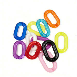 Grande chaîne en résine de style moderne, mélange de couleurs, punk, creuse, grosse et longue, décoration murale artisanale de haute qualité - Product Image 2