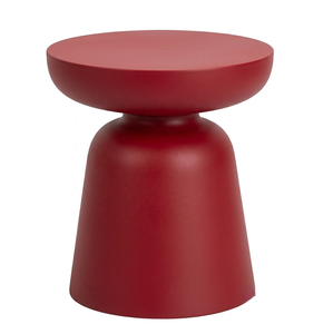 Modern Nordic round <b>metal</b> <b>side</b> <b>table</b> & accent pedestal stool durable powder coated finish for living room patio or bedroom <b>table</b> - Product Image 1