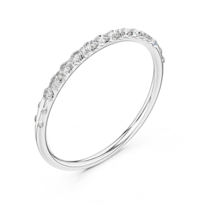Anillo de Oro Blanco de 14K con Diamante Cultivado en Laboratorio, Corte Redondo, para Mujer |   Ropa de Novia |   Diamante Cultivado Nuevo - Product Image 5