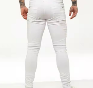 Jeans de Cintura Alta, Corte Recto, Transpirables, con Botones, Dobladillo con Abertura, Lavado Claro, Denim, Casuales para Mujer, Largos, Ecológicos - Product Image 4