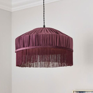 Lustre en lin naturel à double couche de tissu pour salle à manger et salon |   Décoration suspendue minimaliste Japandi Wabi-Sabi - Product Image 3