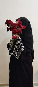Abaya de mariage en polyester évasée faite à la main, style turc, col en V, motif floral, longueur ras du sol, manches longues, best-seller pour femmes de Dubaï - Product Image 2