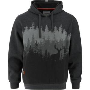 Sweat-shirt à capuche pour homme, imprimé cerf et forêt, en coton French Terry, décontracté, pour l'extérieur, coupe classique, manches longues, pull-over d'automne - Product Image 1