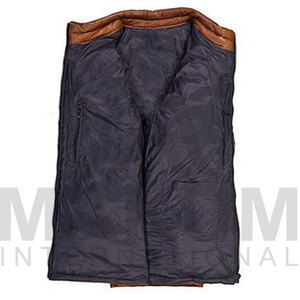 <b>Quilted</b> Leather Jacket Stand Collar Zipper Closure Windproof Casual <b>Winter</b> Wear Slim Fit Regular Length - Product Image 6