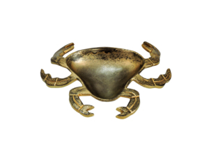 Gold <b>Crab</b> Aluminum <b>Decorative</b> Bowl - Handcrafted Nautical Coastal Metal Dish & Tropical Marine Animal Table Centerpiece Accent - Product Image 3