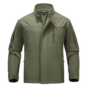 Chaqueta Softshell de Alta Calidad para Hombre, Color Sólido, Ropa de Exterior Transpirable, Resistente al Viento, Chaqueta Softshell con Logotipo Personalizado para Hombre - Product Image 1