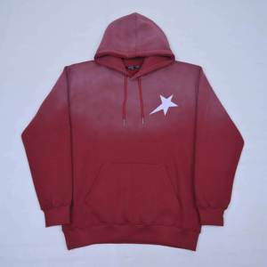 Sweat-shirts à capuche pour hommes, qualité supérieure, logo personnalisé, fabrication sur mesure, en molleton avec effet délavé et impression sérigraphiée sur le devant, manches longues. - Product Image 2