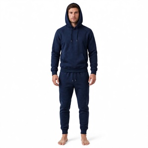 Achetez un ensemble de sweats à capuche pour hommes en couleur unie, design personnalisé, tricoté, 100% coton, écologique, respirant, export BD pour l'hiver - Product Image 5