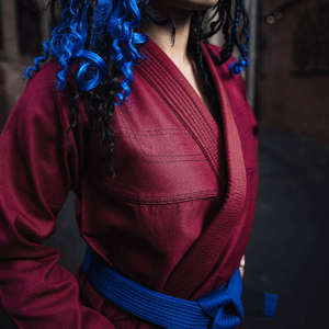 Uniformes de Jiu Jitsu Brasileño Rosa Intenso, Personalizados, Pedidos al por Mayor, Servicio OEM ODM, Tejido Perla - Product Image 3