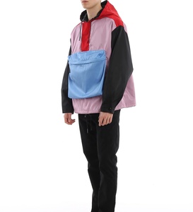 Chaqueta Cortavientos OEM, Diseño Personalizado con Bloques de Color, Chaqueta Deportiva para Hombre, con Bolsillo Frontal, Impermeable - Product Image 4