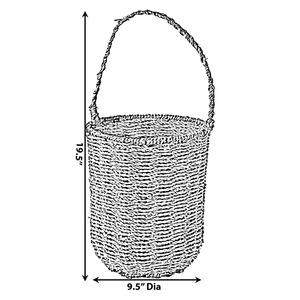 Sunside Sails Seagrass Decorative <b>Basket</b> Handmade <b>Storage</b> <b>Basket</b> Wholesale eco-friendly Made in Vietnam - Product Image 2