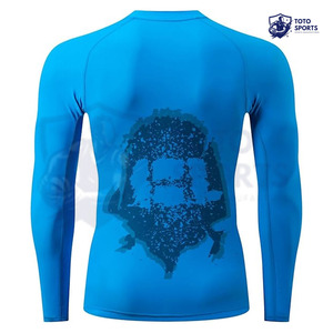 เสื้อคอมเพรสชั่นแขนยาว เนื้อผ้านุ่ม ระบายอากาศได้ดี ทรงเข้ารูป สวมใส่สบาย ระดับมืออาชีพ น้ำหนักเบา ออกแบบได้ตามต้องการ เสื้อแรชการ์ดสำหรับผู้ชาย - Product Image 3