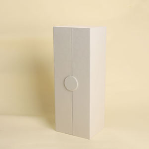Custom EcoRev Double Open Door Flip Gift Boxes Magnet Closure Rigid Art Paper Packaging for <b>Red</b> Wine Embossed Sponge - Product Image 2