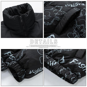 Blouson matelassé pour homme, élégant, hiver, service OEM, nouvelle arrivée, blouson matelassé à bulles, capuche réglable, manteau d'hiver d'extérieur - Product Image 5