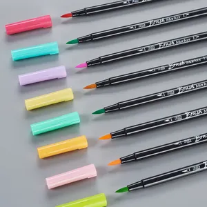 8 màu sắc kép tip bàn chải bút với bàn chải tip và cảm thấy tip cho trẻ em nghệ sĩ cho người lớn màu sách lưu ý chụp và chữ