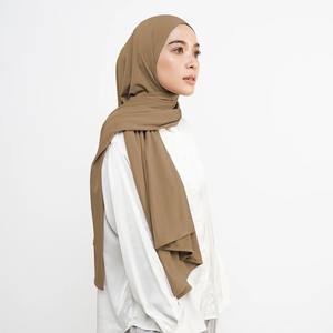 Wholesale Stretchy Breathable Cotton Jersey <b>Scarf</b> for Muslim Women Four-Way Stretch Turkish Style Custom OEM Fashion <b>Scarves</b> - Product Image 3