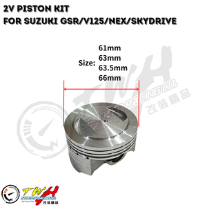 TWH V125 Racing <b>Motorcycle</b> Piston Kit <b>Assembly</b> for SUZUKI - Product Image 2