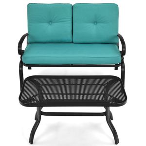 Set di mobili da giardino con panca e tavolo, 2 pezzi, con sedie imbottite - Product Image 4