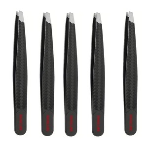 INSTRUMENTS CHIRURGICAUX BAFA Pinces à sourcils en acier inoxydable, pointes aiguisées, poignée antidérapante, pointe droite professionnelle, durables - Product Image 5
