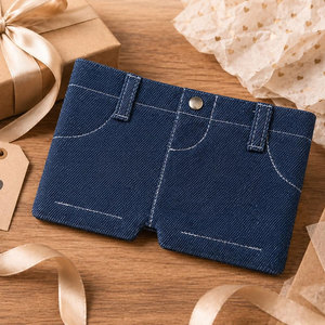 Cartera de mezclilla mini elegante, monedero compacto, tarjetero pequeño, accesorio de tela vaquera para mujer y hombre - Product Image 1