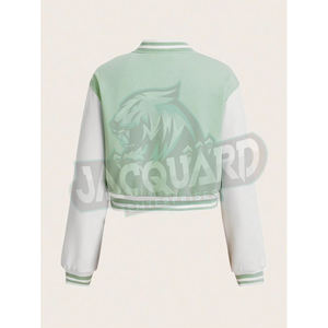 เสื้อแจ็คเก็ตครอปผู้หญิงผ้าฝ้ายเรียบคุณภาพดีขายดี รุ่น 2026 สวมใส่สบาย ทันสมัย ผลิตที่เมืองเซียลคอต ประเทศปากีสถาน - Product Image 4